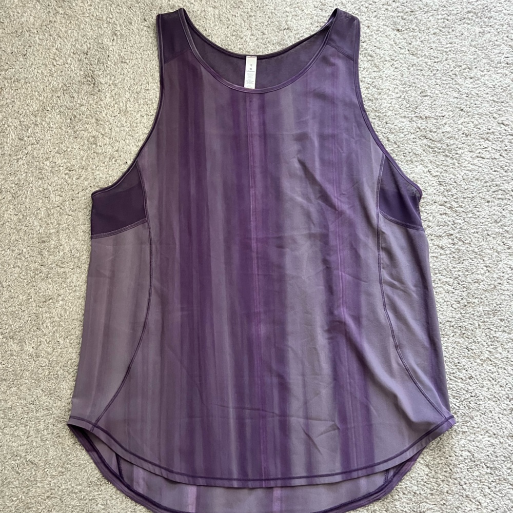 lululemon athletica Purple Striped Tank Top